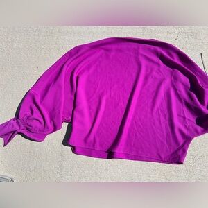 Outerknown bright purple women’s long- sleeve blouse, size S